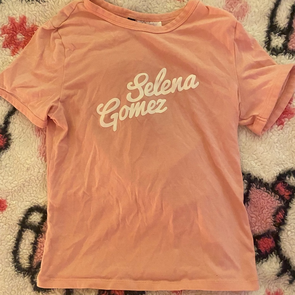 Divided Pink and White Short Sleeve Tee Casual Cotton